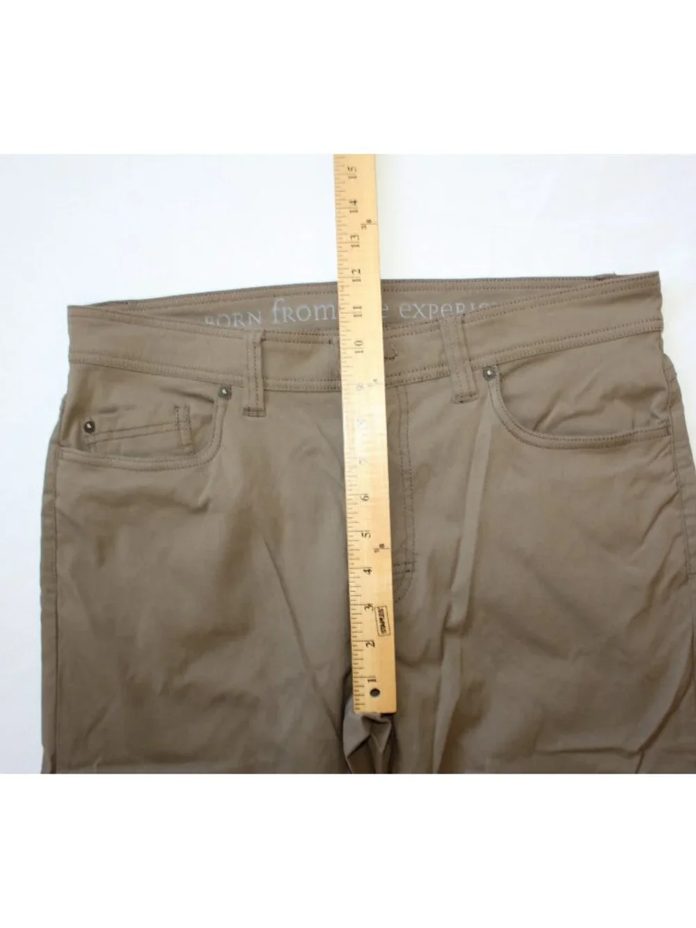 PRANA Breathe Men's Pants Size W34/L30 Brown Stretch Slim Fit Casual Outdoor
